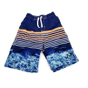 Nautica Vibrant Multi-Color Board Swim Shorts Boys Large (14-16) Trunks
